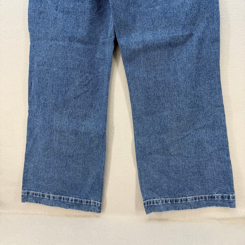 Rubberband Stretch Jeans Women's 30 11/12 Blue Patch Pocket Wide Leg NWT - Picture 4 of 14